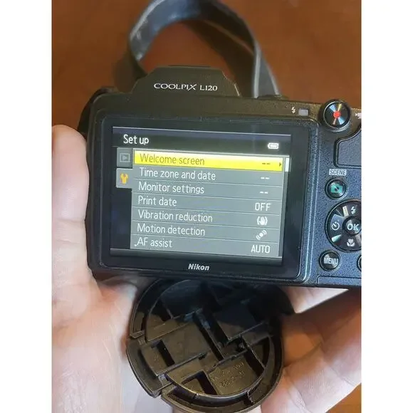 Nikon COOLPIX L120 Digital Camera Black Tested Powers On